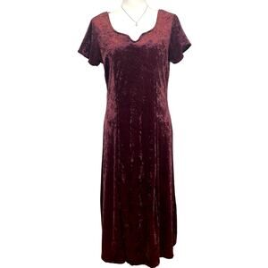 Vintage 1990's STYLEWORKS Crushed Velvet Maxi Dress